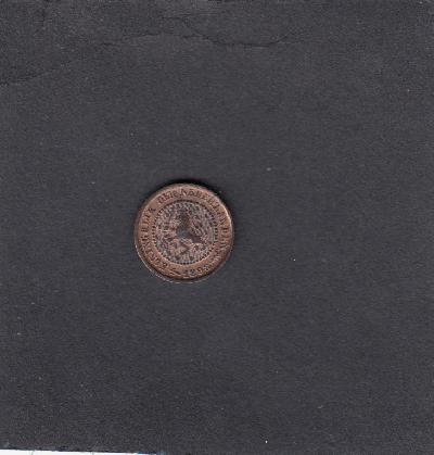 Beschrijving: 1/2 Cent WILHELMINA